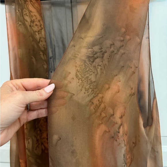 Elegant Sheer Women's Open Tank Top in Warm Tones 100% silk. Rare piece. - Picture 4 of 6
